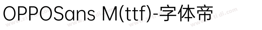 OPPOSans M(ttf)字体转换